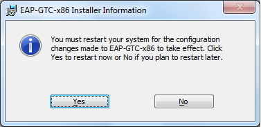 restart the computer in order to run the module